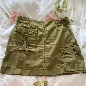 Free People Green Cargo Mini Skirt